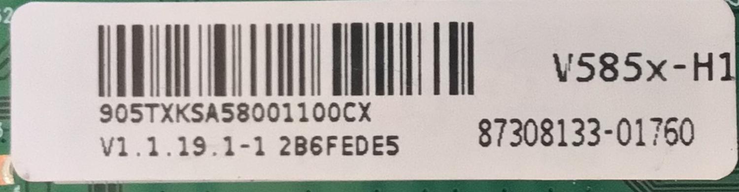 KIT DE TARJETAS PARA TV VIZIO / MAIN 905TXKSA580 / 715GA874-M14-B00-004K / FUENTE PLTVKJ181XABL / 715G9165-P01-002-003M / T-CON CV580U1-T01-CB-01 / PANEL TPT580B5-U1T01.D REV / MODELO V585X-H1 LTCHB9 - Imagen 4